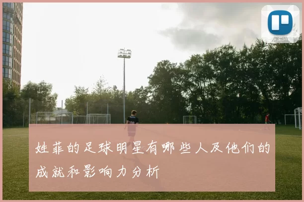 姓菲的足球明星有哪些人及他们的成就和影响力分析